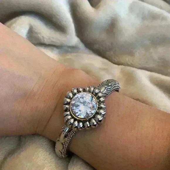 Silver bracelet with cubic zirconia - Picture 2 of 3